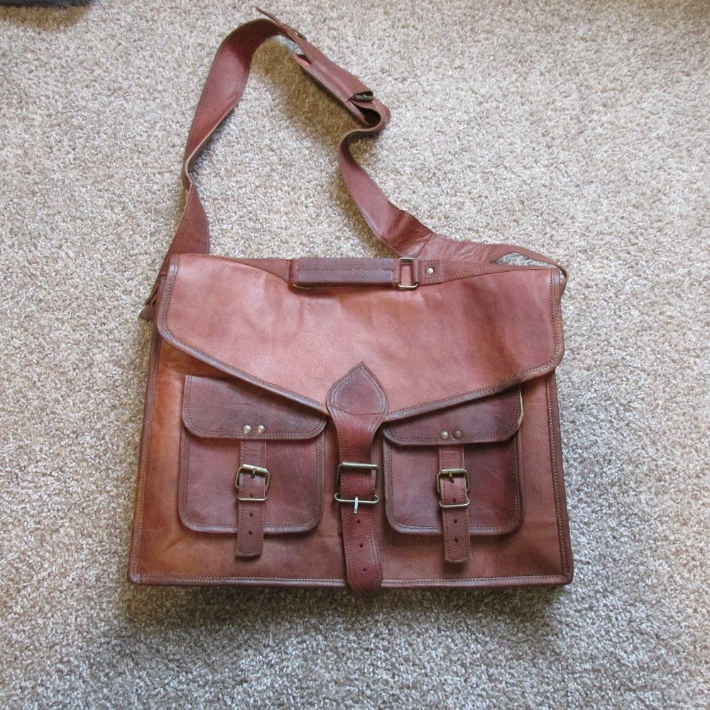 Leather Western Briefcase/Laptop bag